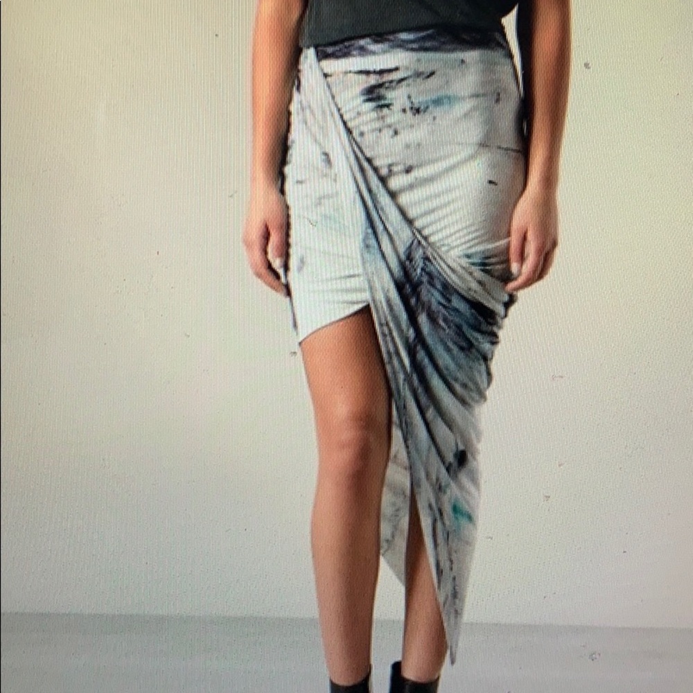 Helmet Lang Asymmetrical Skirt